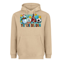 Mushroom Tis The Season Christmas With Soccer Ball And Snowman Heavyweight Hoodie - FaDigitalArtStudio