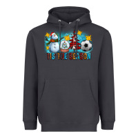 Smoke Tis The Season Christmas With Soccer Ball And Snowman Heavyweight Hoodie - FaDigitalArtStudio
