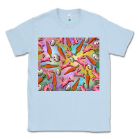 Dusty Blue Easter bunny carrot and quail egg Classic Tee - RanaPortraitStore