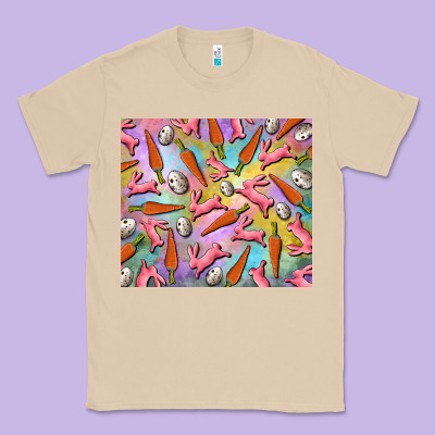 Easter Bunny Carrot And Quail Egg Classic Tee Designed By Ranaportraitstore
