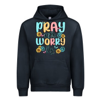 Navy pray more worry less Urban Hoodie - MaliasSmallBusiness