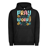 Pigment Black pray more worry less Urban Hoodie - MaliasSmallBusiness