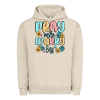 Pigment French Oak pray more worry less Urban Hoodie - MaliasSmallBusiness