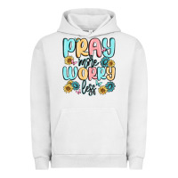 Pigment Lunar Rock pray more worry less Urban Hoodie - MaliasSmallBusiness