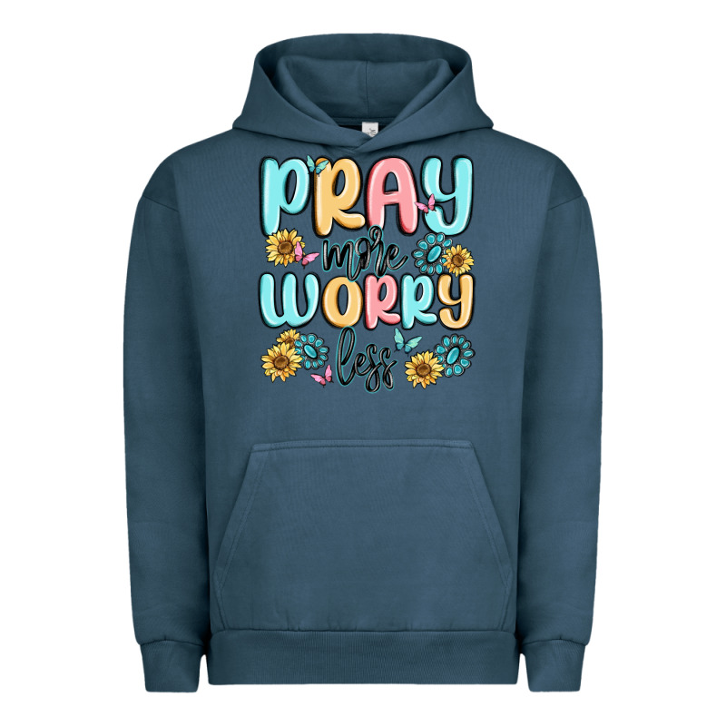 Pray More Worry Less Urban Hoodie by MaliasSmallBusiness | Teevron