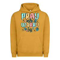 Pigment Peanut Butter pray more worry less Urban Hoodie - MaliasSmallBusiness