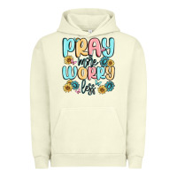 Pigment Pistachio pray more worry less Urban Hoodie - MaliasSmallBusiness