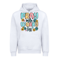 White pray more worry less Urban Hoodie - MaliasSmallBusiness