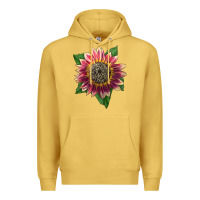 Antique Gold crimson blaze sunflower Premium Hoodie - LillyAllenDesigns