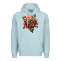 Blue Mist crimson blaze sunflower Premium Hoodie - LillyAllenDesigns