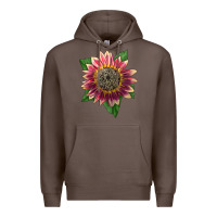 Coffee crimson blaze sunflower Premium Hoodie - LillyAllenDesigns