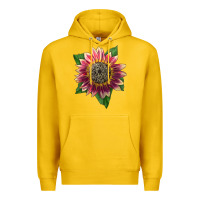Lemon crimson blaze sunflower Premium Hoodie - LillyAllenDesigns