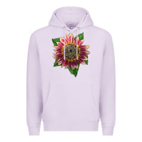 Lilac crimson blaze sunflower Premium Hoodie - LillyAllenDesigns