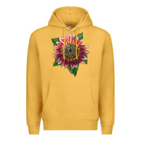 Mustard crimson blaze sunflower Premium Hoodie - LillyAllenDesigns