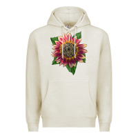 Oatmeal Heather crimson blaze sunflower Premium Hoodie - LillyAllenDesigns