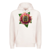 Pale Pink crimson blaze sunflower Premium Hoodie - LillyAllenDesigns