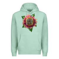 Seafoam crimson blaze sunflower Premium Hoodie - LillyAllenDesigns
