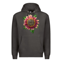 Smoke crimson blaze sunflower Premium Hoodie - LillyAllenDesigns