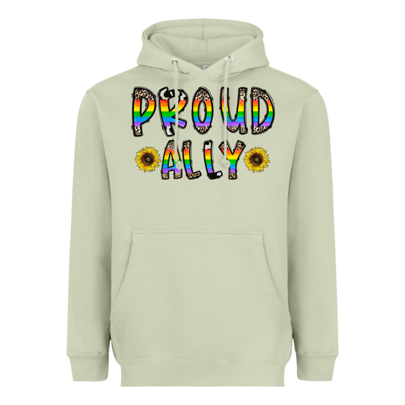 Proud Ally Heavyweight Hoodie by CowhideDigitalArt | Teevron