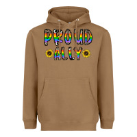 Toasted Coconut proud ally Heavyweight Hoodie - CowhideDigitalArt
