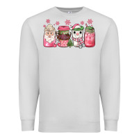 Dove Grey pink Christmas coffee Premium Sweatshirt - JahusDesignShop