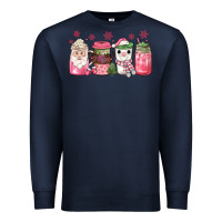 Navy pink Christmas coffee Premium Sweatshirt - JahusDesignShop