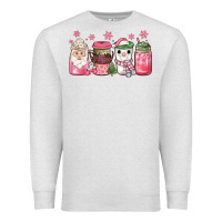 Oatmeal Heather pink Christmas coffee Premium Sweatshirt - JahusDesignShop
