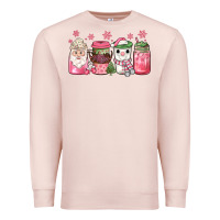 Pale Pink pink Christmas coffee Premium Sweatshirt - JahusDesignShop