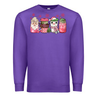 Purple pink Christmas coffee Premium Sweatshirt - JahusDesignShop