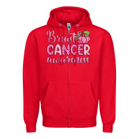 Red breast cancer awareness Zipper Hoodie - Zillion Design Studio