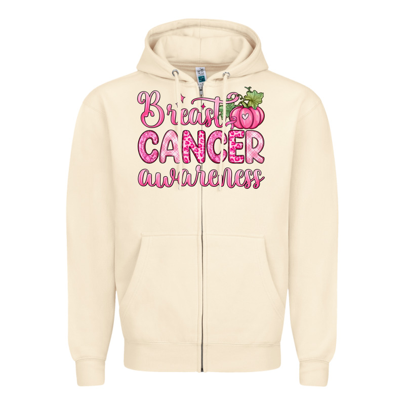Breast Cancer Awareness Zipper Hoodie by Zillion Design Studio | Teevron