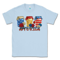 Dusty Blue america mason jar Classic Tee - Zillion Design Studio