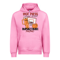 Fuchsia Pink hot mess always stressed basketball mama Urban Hoodie - MaliasSmallBusiness