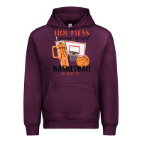 Mauve Wine hot mess always stressed basketball mama Urban Hoodie - MaliasSmallBusiness