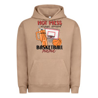 Pigment Burro hot mess always stressed basketball mama Urban Hoodie - MaliasSmallBusiness
