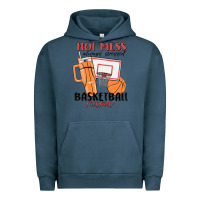 Pigment Midnight Navy hot mess always stressed basketball mama Urban Hoodie - MaliasSmallBusiness