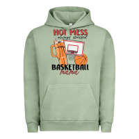 Pigment Oil Green hot mess always stressed basketball mama Urban Hoodie - MaliasSmallBusiness