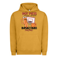 Pigment Peanut Butter hot mess always stressed basketball mama Urban Hoodie - MaliasSmallBusiness
