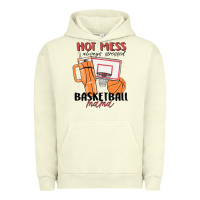 Pigment Pistachio hot mess always stressed basketball mama Urban Hoodie - MaliasSmallBusiness
