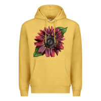 Antique Gold chocolate sunflower Premium Hoodie - LillyAllenDesigns