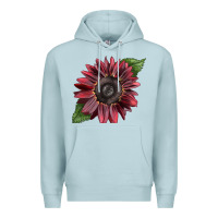 Blue Mist chocolate sunflower Premium Hoodie - LillyAllenDesigns