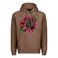 Chestnut chocolate sunflower Premium Hoodie - LillyAllenDesigns