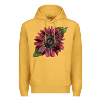 Mustard chocolate sunflower Premium Hoodie - LillyAllenDesigns