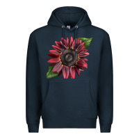Navy chocolate sunflower Premium Hoodie - LillyAllenDesigns