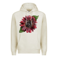Oatmeal Heather chocolate sunflower Premium Hoodie - LillyAllenDesigns