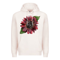 Pale Pink chocolate sunflower Premium Hoodie - LillyAllenDesigns