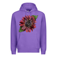 Purple chocolate sunflower Premium Hoodie - LillyAllenDesigns