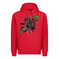 Red chocolate sunflower Premium Hoodie - LillyAllenDesigns