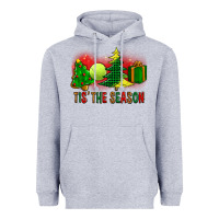 Heather Grey tis the season christmas with tennis ball and tree cookie Heavyweight Hoodie - FaDigitalArtStudio