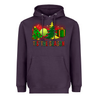 Plum tis the season christmas with tennis ball and tree cookie Heavyweight Hoodie - FaDigitalArtStudio